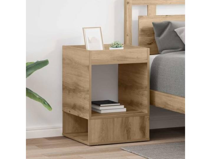 TEKGHUT Beistelltisch 2 STK. Artisan-Eiche 40 x 40 x 56 cm Holzwerkstoff Konstruktion, rechteckige Form, 2 Stück, Wohnzimmer, Innenbereich, abwischbare Oberfläche
