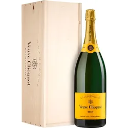 Jéroboam - Champagner Veuve Clicquot - Brut Carte Jaune - Holzkiste