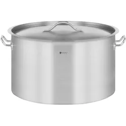 Royal Catering Kochtopf Induktion 44 Liter Kochtopf + Deckel Suppentopf Rostfrei Topf Eintopf, Pfanne + Kochtopf, Silber