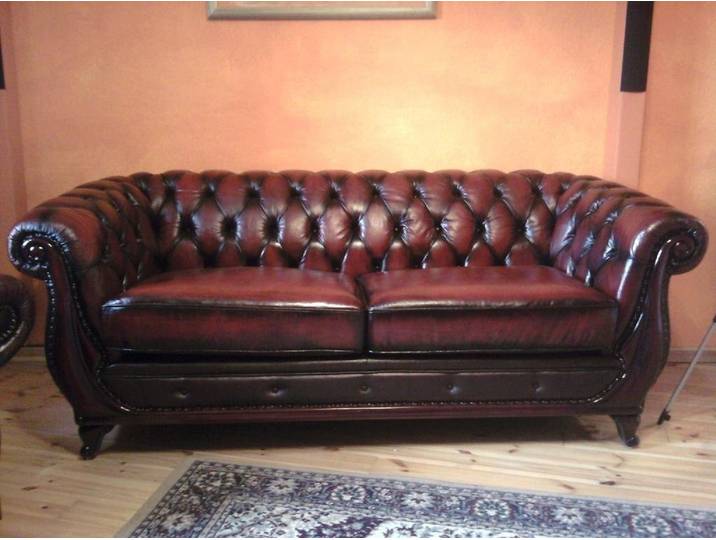 Salottini Chesterfield-Sofa Edles 3er Sofa Chesterfield 3-Sitzer Couch Manchester, Handarbeit