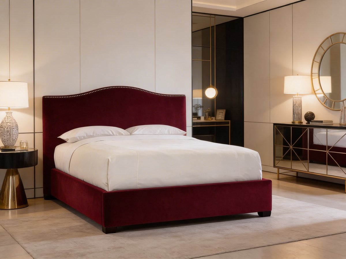 Sorellia Red Boxspring Koningstijl Luxe Rode Boxspring B/D: 160 x 200 cm