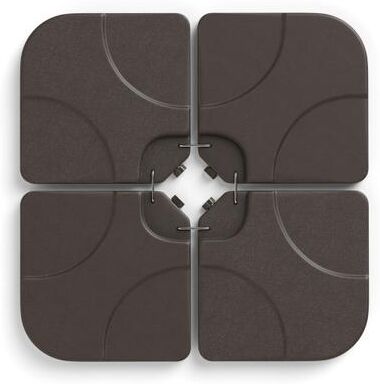 Costway 20 Inch Patio Offset Water Filled Plate Umbrella Base Sand-Coffee
