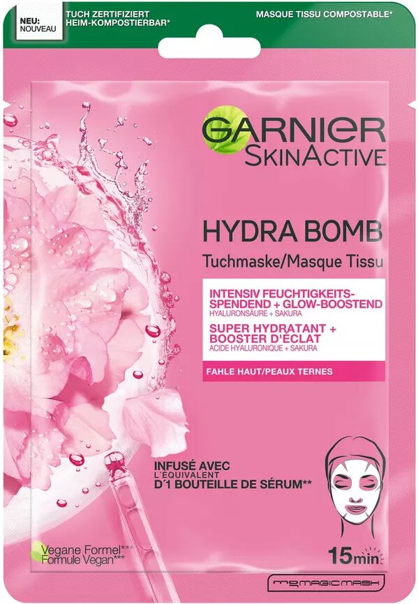 Garnier - Hydra Bomb Tuchmaske Sakura für fahle Haut