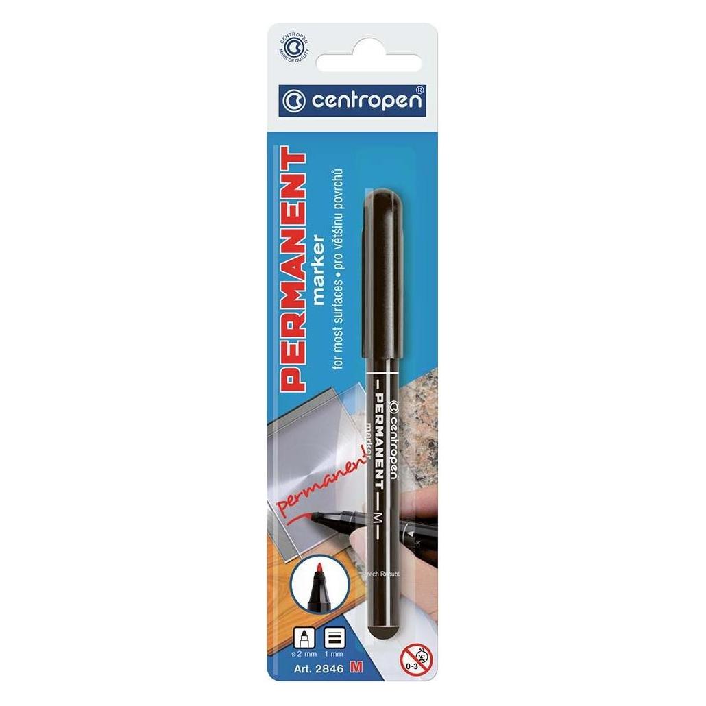 Centropen Permanent marker 2846, 1 mm, sort (1x) (6 2846 9712)