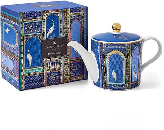 Sara Miller London Sara Miller India Collection Tea Pot Lattice Window's Indigo