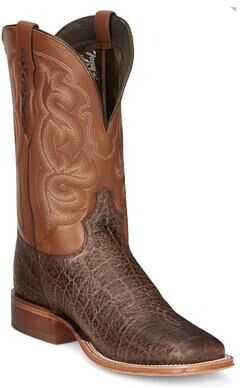 "Tony Lama Rowel 11"" Wide Square Toe - Mens 9.5 Brown Boot D"