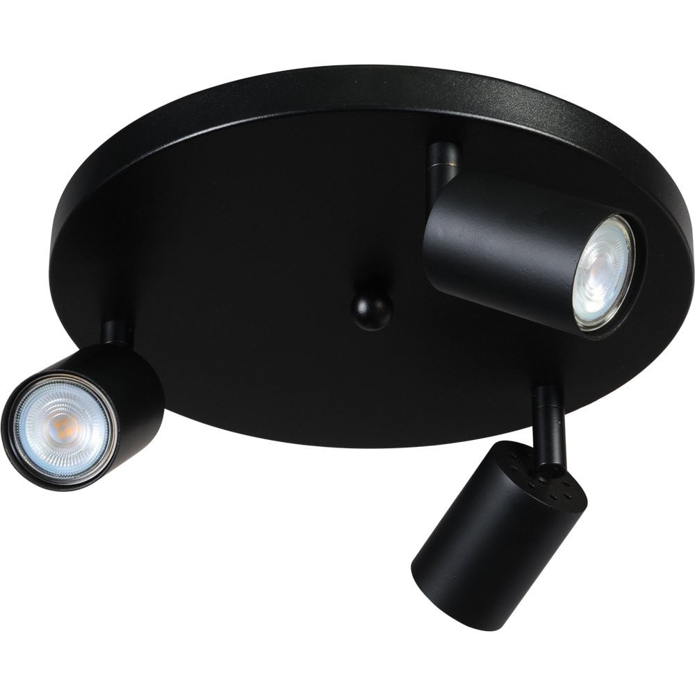 Masterlight Bounce zwarte plafondlamp met spots