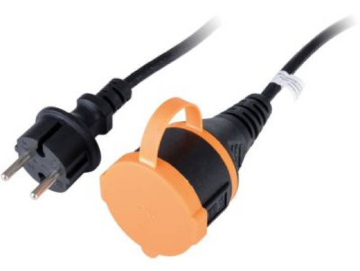 Zenitech - Multiprise A Clapet 25m H05vv-F 2x1.5 Noir-Orange