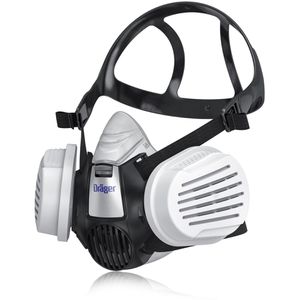 Dräger Atemschutzmaske Halbmaske 3300 Handwerker, P3 R, wiederverwendbar, mit Ventil, Größe L