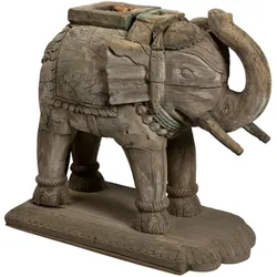 Indischer Holzelefant mit Patina