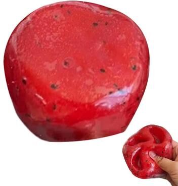 JoyToys Watermelon Slush Squishy Toy Soft Stress Relief Toy & Sensory Fidget Toy 1pc