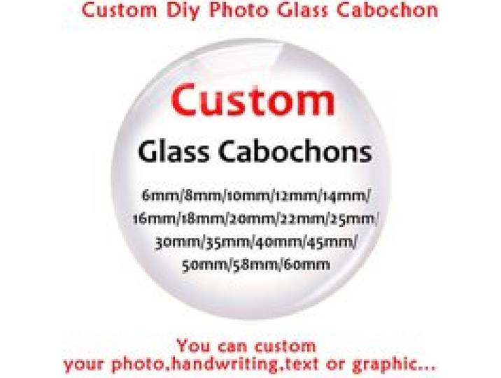 Aangepaste ronde fotoglas cabochons gepersonaliseerde handschrift grafische demo platte achterkant sieraden maken vinden cameo accessoires