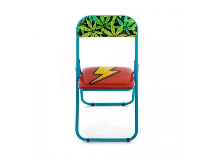 SEDIA IN METALLO PIEGHEVOLE STUDIO JOB BLOW CM. 44 H.47/80 FLASH NEW SELETTI