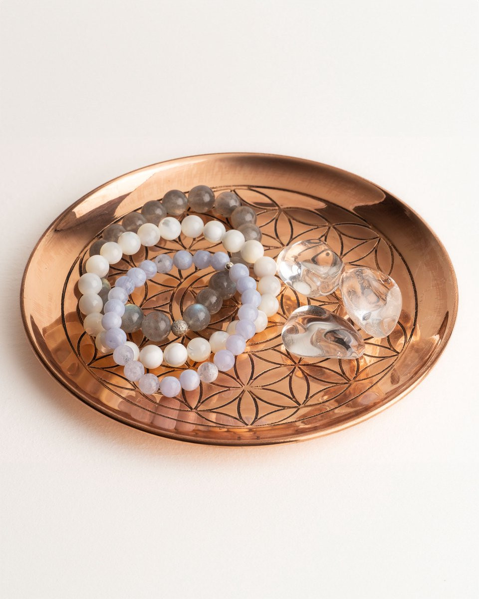 DEVA Loves Koperen Schaaltje Flower of Life - 15 cm