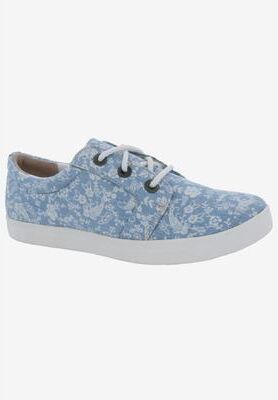 Women's Drew Ruby Flats by Drew in Blue Floral Canvas (Size 8 M)
