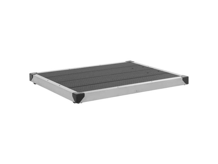 vidaXL Garten-Duschwanne WPC Edelstahl 80 x 62 cm Grau