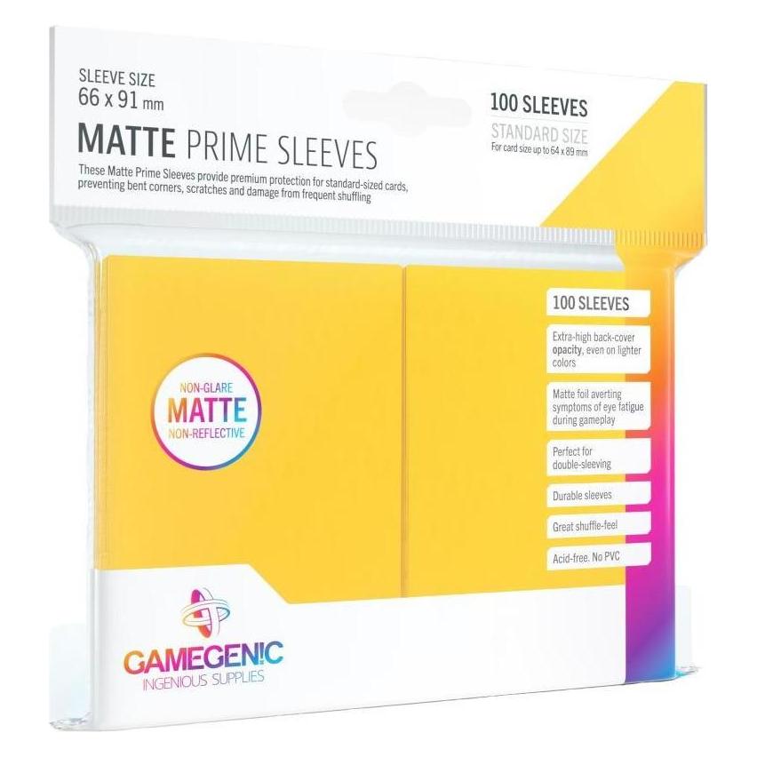 Gamegenic GGS10032 - Matte Prime Hüllen, gelb (100 Hüllen) (GGS10032ML)