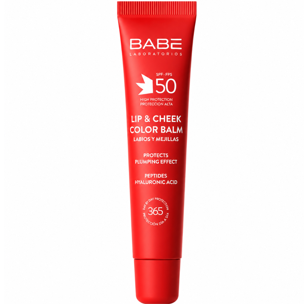 Babé Lip and Cheek Color Balm SPF50 Plumping Effect 20mL Coral SPF50