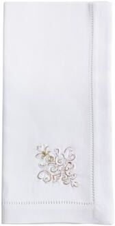 Saro Lifestyle "Festive Holiday Ornament Embroidered Napkin (Set of 6) - 20""x20"""