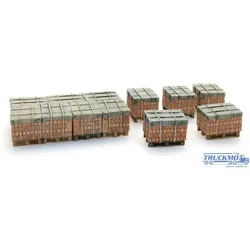 Artitec Fertigmodell Ladegut: Ziegel auf Paletten 70 x 23 mm 487.801.91