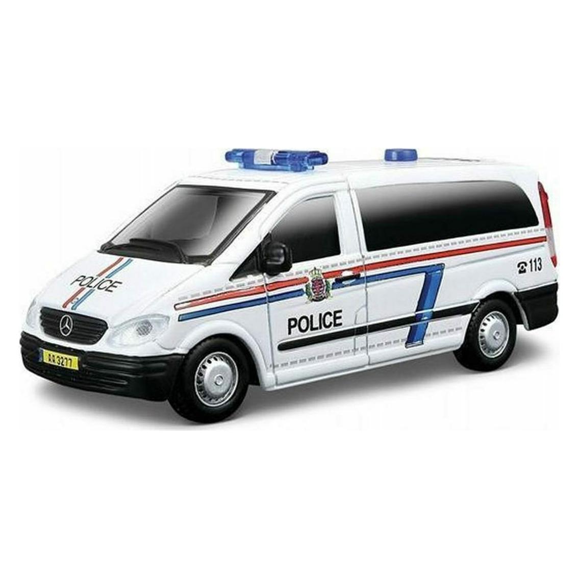 Bburago Mercedes Vito Police, verschiedene Typen 1:50 (275913) (275913)