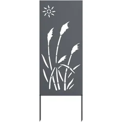 vidaXL Garten dekoratives Panel Sonstiges Anthrazit 50 x 140 cm