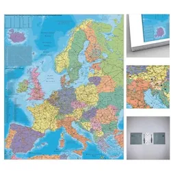 STIEFEL Eurocart Landkarte »Organisationskarte Europa zum Pinnen« 80 x 105 cm mit Wandhalterung
