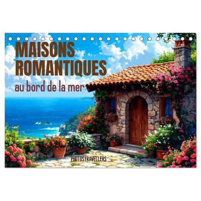 Maisons romantiques au bord de la mer (Calendrier de bureau 2027 DIN A5 vertical), CALVENDO calendrier mensuel
