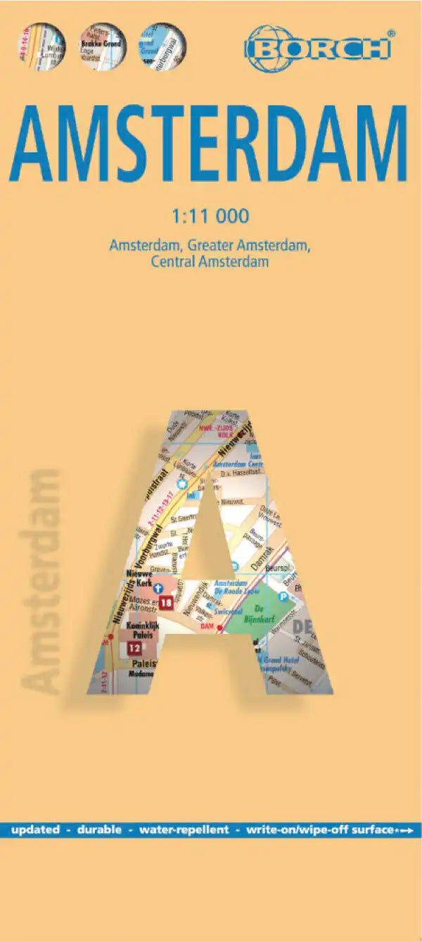 Plan plastifié - Amsterdam   Borch Maps