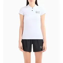 EA7 für Damen. 8NTF70_TJEMZ Polo Sport Ventus7 weiß (L), Sportlich, Multisport, Polyamid, Kurzarm