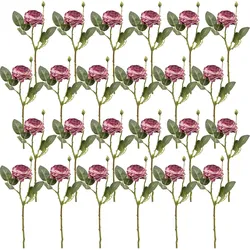 CREATIV green künstliche Pflanze Rose, 45cm, mauve, 24er Set