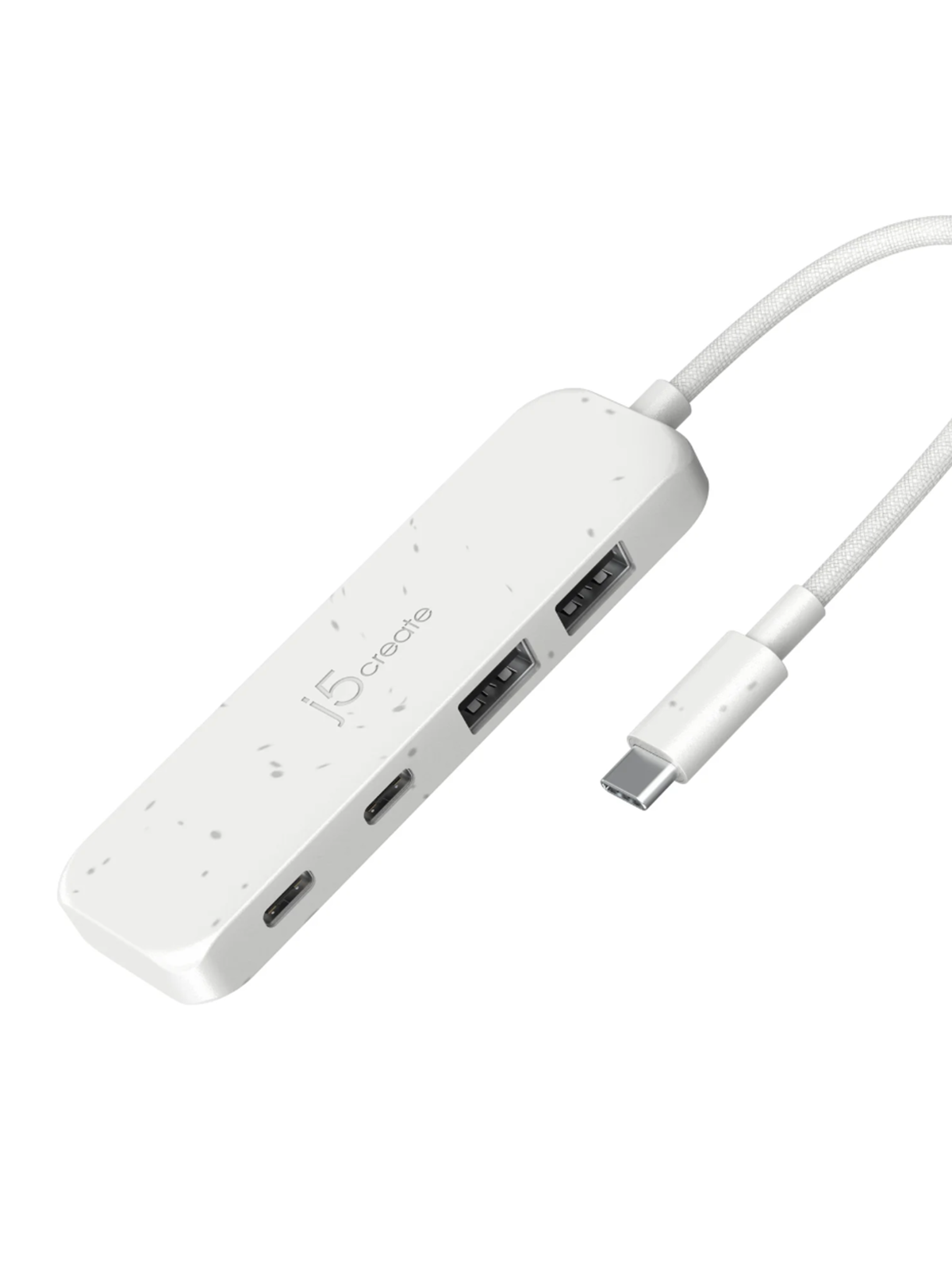 j5create USB-C to 4-Port USB Hub USB-Hubs - USB 3.2 - 4 - Weiß