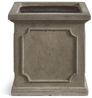 "Greenwich Square Planter - Aged Stone, 16"" / Aged Stone - Grandin Road"