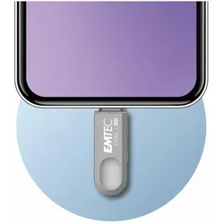 Emtec USB3.2 Type-C Dual D280 256GB (256 GB, USB-A, USB-C), USB Stick, Grau