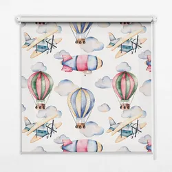 INNENROLLO - Fensterrollo - Rollo - 150x180 cm - Luftschiffe und Ballons