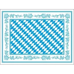 Mank Tischset Airlaid Bayern, 40 x 30 cm, 100 Stück - Platdeckchen Volksfest Wiesn Bavaria bayerisch Rauten
