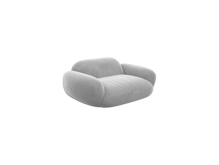 Design Loungesessel „Ponsa“ mit Samtbezug Samtbezug Hellgrau BLOOMINGLOFT Collection