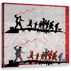 WANDBILD banksy die peitsche