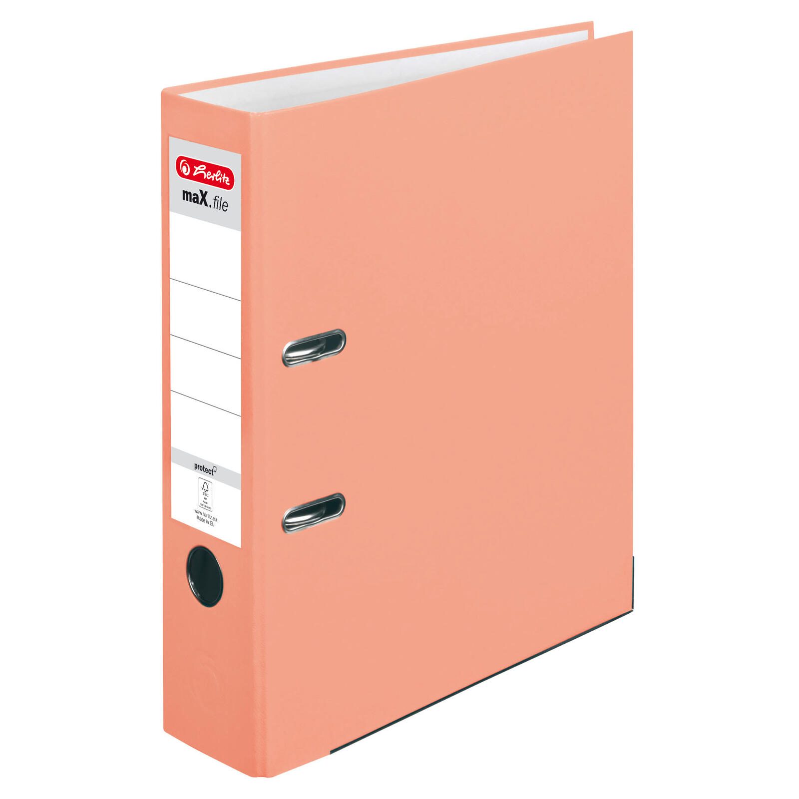 herlitz Ordner Rückenbreite 8 cm DIN A4 Kunststoff lachs 300005709