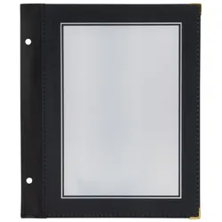 Securit® 5er-Set Einlagen für Speisekartenhülle A5 "Wood" - Schwarz - 2 Ansichten pro Einlage