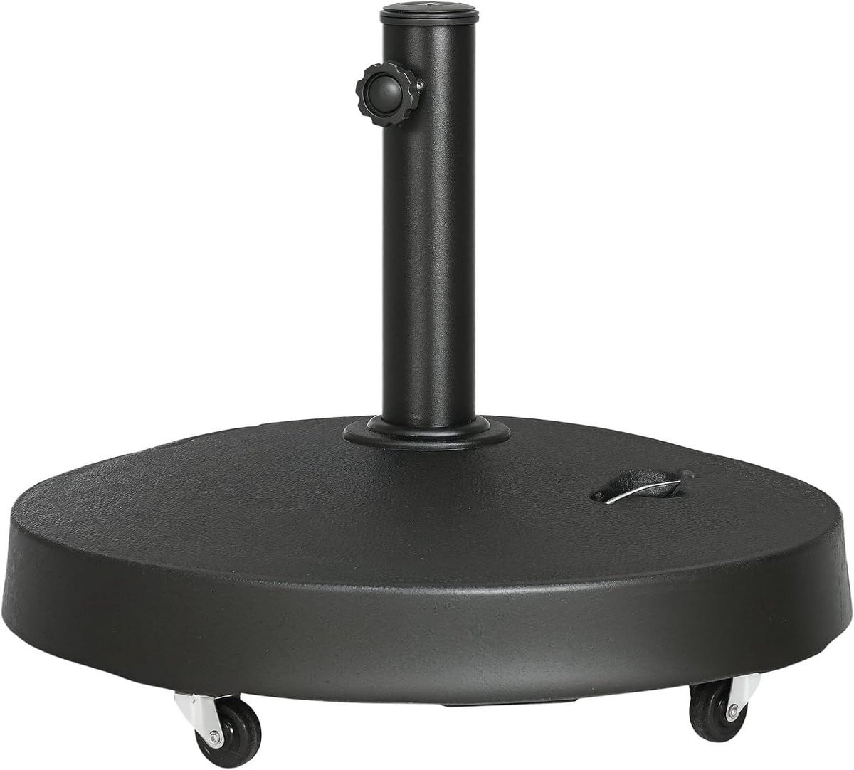 Parasolvoet met wielen - Zwart - 23 kg