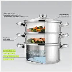 Maestro Garnek do gotowania 24cm 5 0L MR-2900-24, Pfanne + Kochtopf, Silber