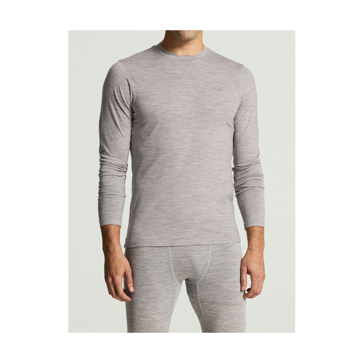 Craft Wool 95 Long Sleeve CN Men grey melange (950M) XXL C18095-950M-8