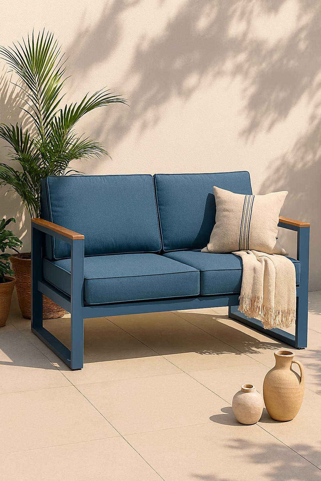 Sitzer Outdoor Sofa Casablanca Blue ideal für Terrasse und Patio