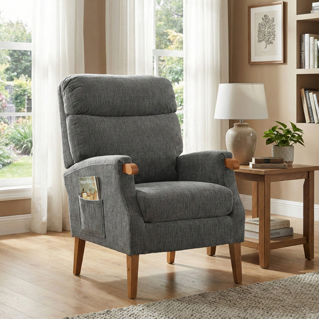 Fjørde & Co Aanya Upholstered Side Chair Grey Polyester Blend 109cm H X 70cm W X 82cm D