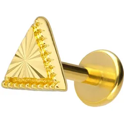 Titan Labret mit Innengewinde + 925er Silber Aufsatz DREIECK