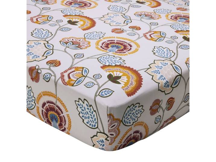 Drap-housse en coton multicolore 160x200x28cm