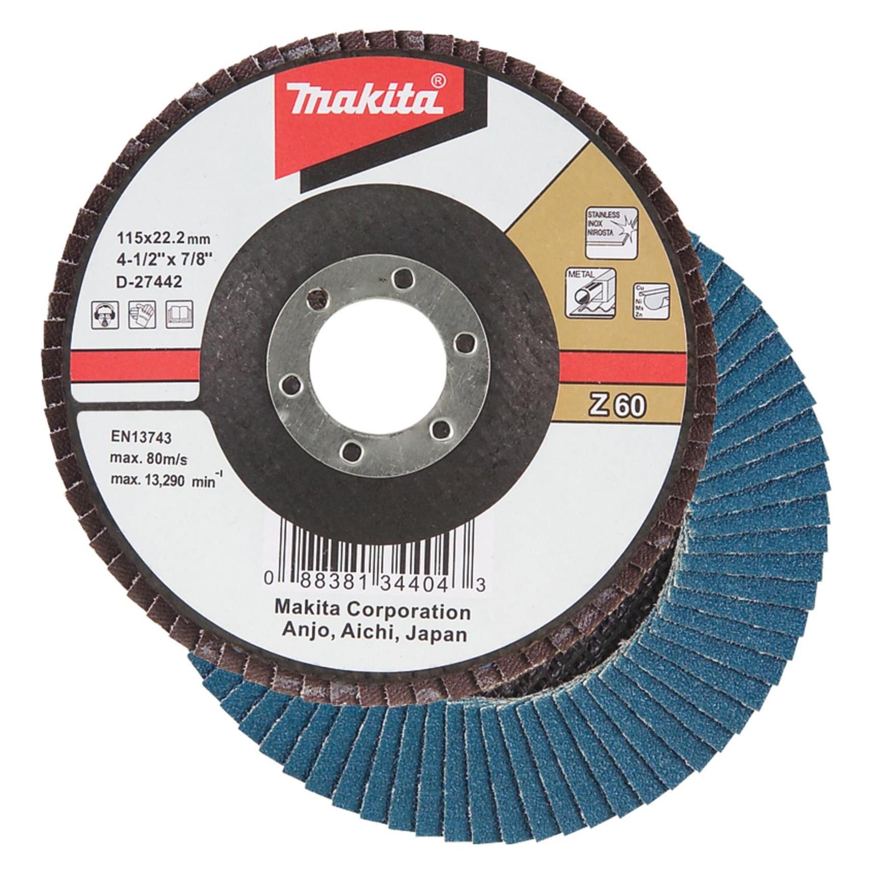 Makita Fächerschleifscheibe Ø 180mm Korn 60 (60) (D-27545)