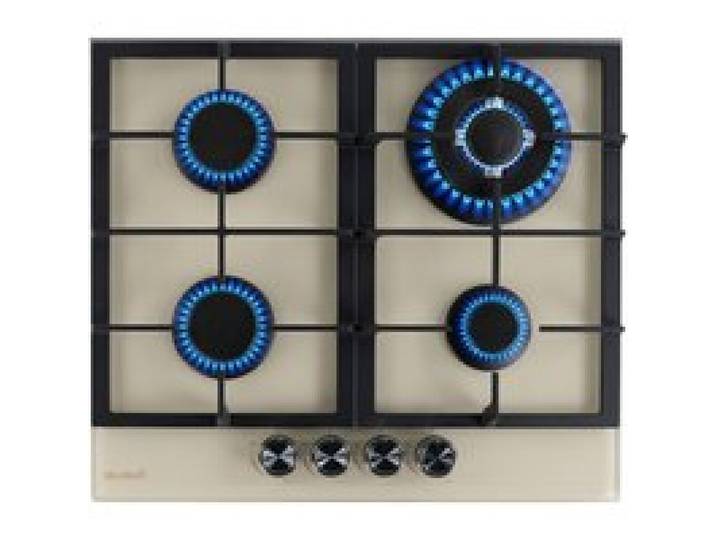 BELDEKO Plaque Gaz 4 Feux 8000W Beige - crème - Marque Française