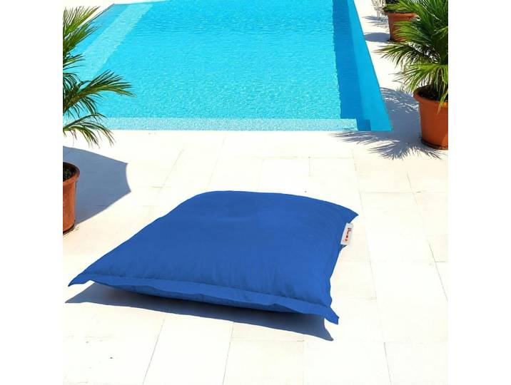 Coussin pouf de jardin 100x100 imperméable ARTA - Bleu
